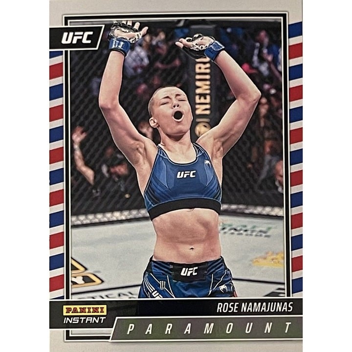 ROSE NAMAJUNAS 2022 Panini Instant UFC Paramount MMA trading card #P27