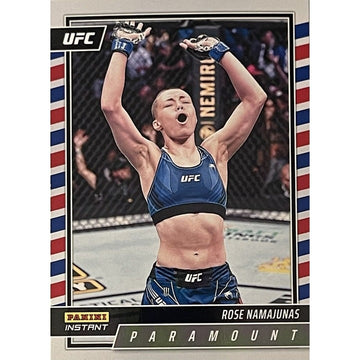ROSE NAMAJUNAS 2022 Panini Instant UFC Paramount MMA trading card #P27