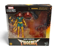 Marvel Legends Jean Grey Phoenix Force deluxe action figure sealed collectible with alternate head and fiery display base
