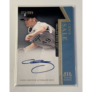 371/599 Chris Sale RC Auto 2011 Topps Tier One On The Rise MLB White Sox #OR-CSA