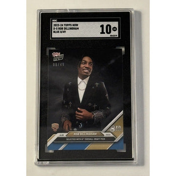 8/49* Rob Dillingham RC* - 2024 TOPPS NOW Basketball #D5 8th Pick TWolves SGC 10