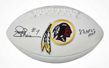 Joe Theismann signed Washington Redskins football with 83 NFL MVP inscription and JSA certification