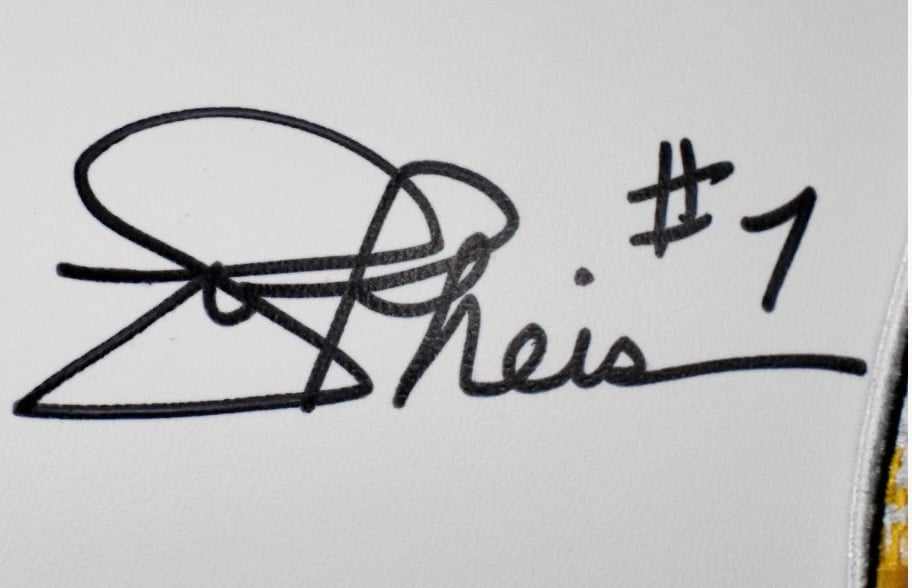Joe Theismann signed Washington Redskins football with 83 NFL MVP inscription and JSA authentication