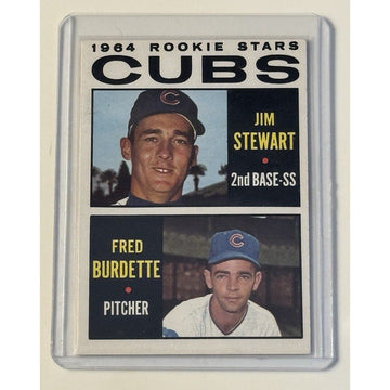 1964 Topps Baseball Rookie Stars Jim Stewart / Fred Burdette RC MLB Chicago Cubs