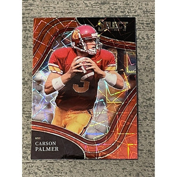 Carson Palmer 2022 Select Draft Picks Red Laser Field Level NCAA USC Trojans #19