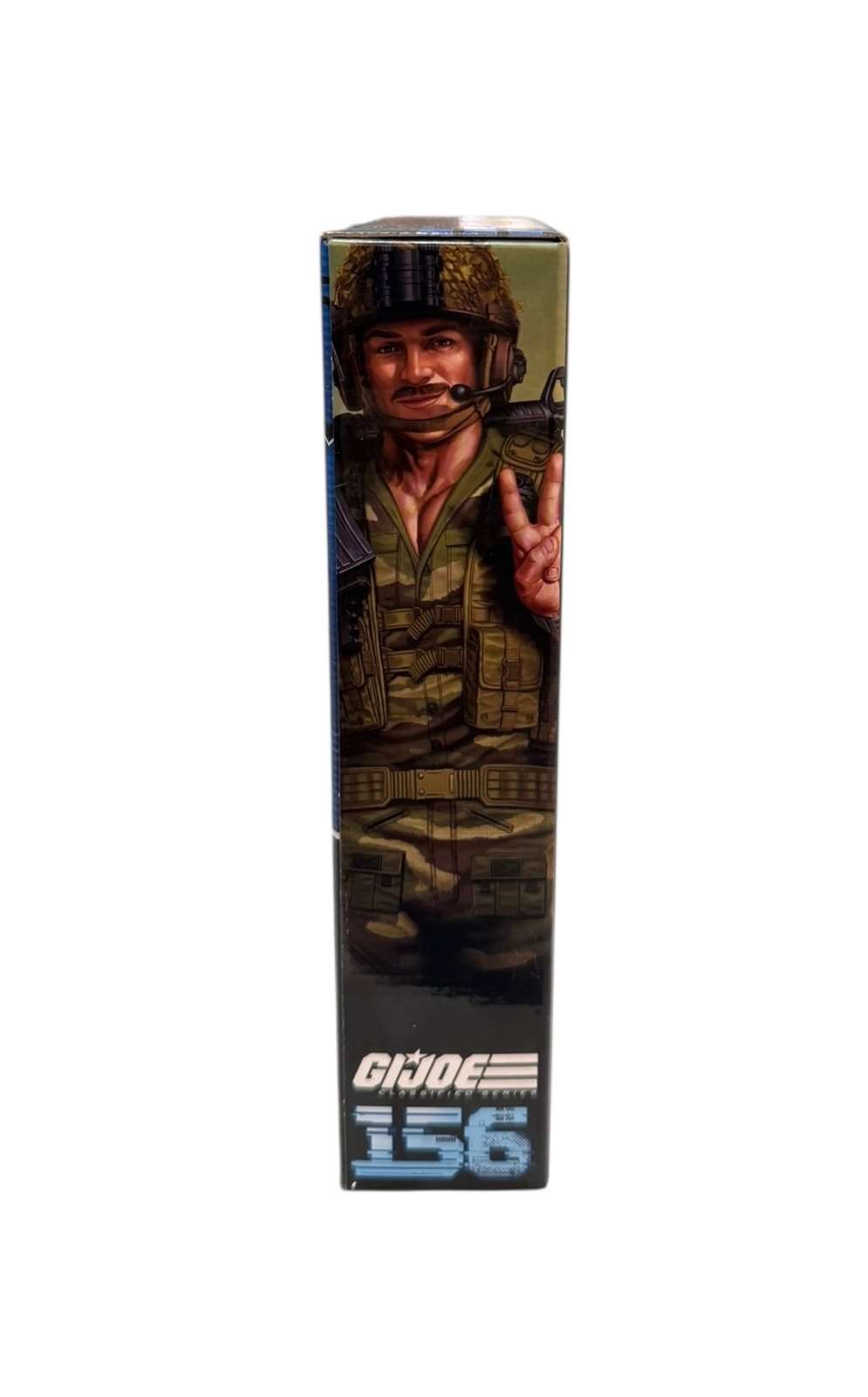 New-sealed G.I. Joe Classified Series Footloose Figure #156 military collectible packaging side view