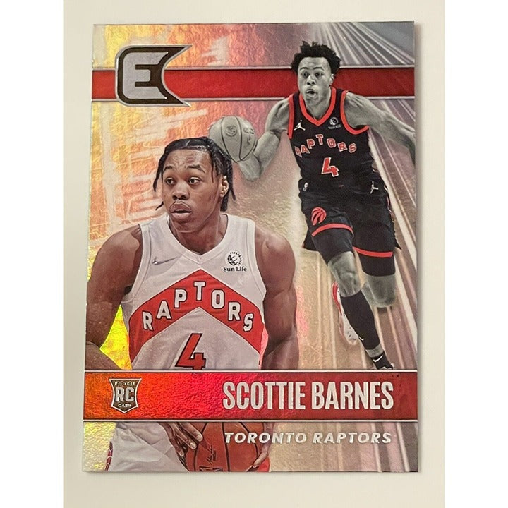 SCOTTIE BARNES ROOKIE 2021-22 Panini Chronicles Essentials Toronto Raptors basketball card #332