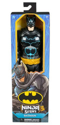 DC Comics Batman 12-inch Tech Armor action figure with glowing blue accents in sealed Mattel packaging
