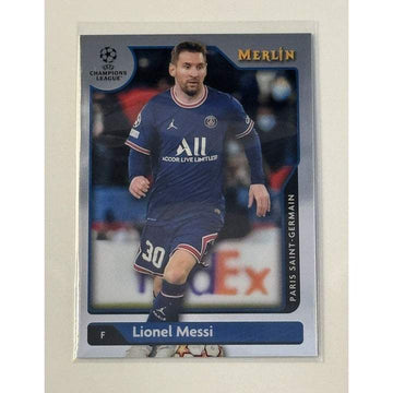 Lionel Messi 2022 Topps Merlin Chrome soccer trading card Paris Saint-Germain #30