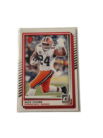 Nick Chubb 2025 Donruss NFL Cleveland Browns running back card with sharp corners and clean surface