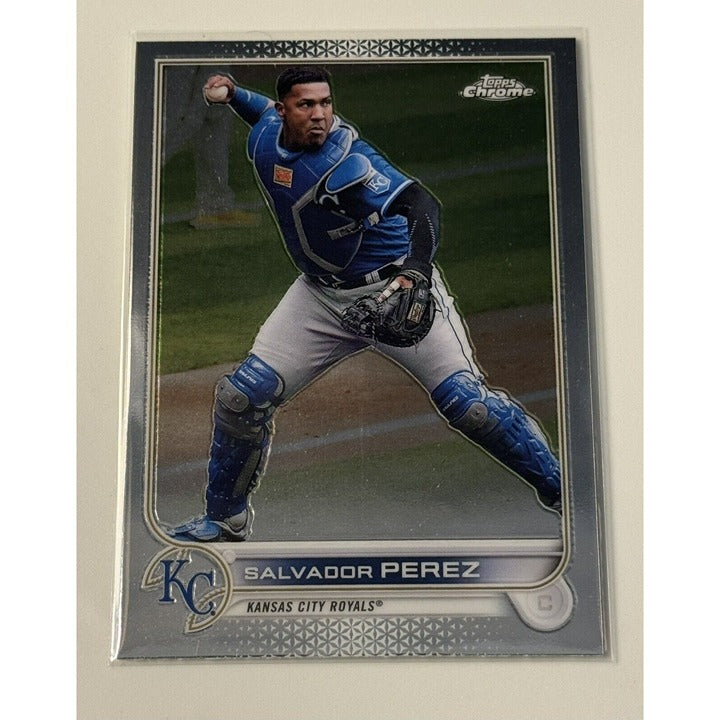 2022 Topps Chrome - Salvador Perez - MLB AL Kansas City Royals Baseball Card #50