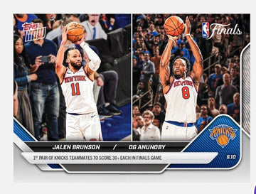 Jalen Brunson OG Anunoby 2026 Topps NOW #338 NBA Finals Knicks Card