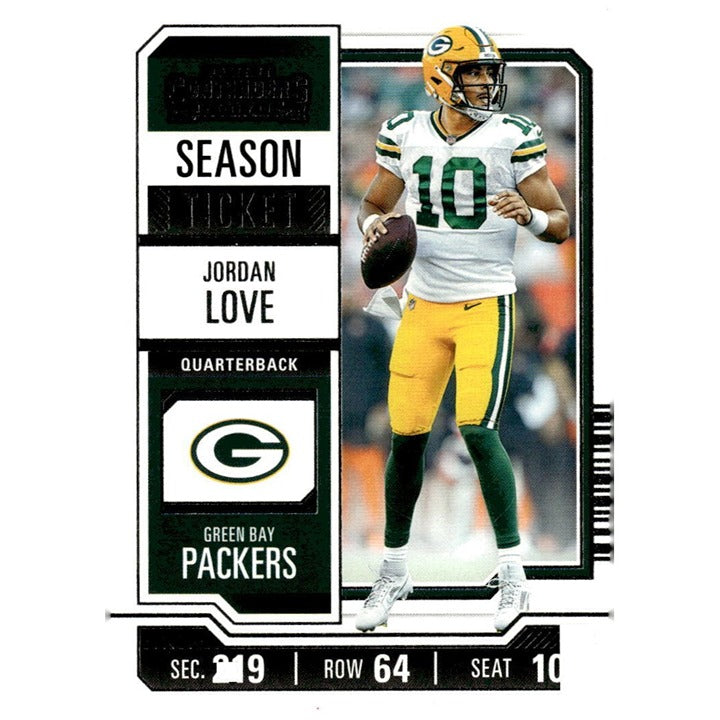 2023 Panini Contenders Jordan Love Game Ticket Red NFL Green Bay Packers Card 39