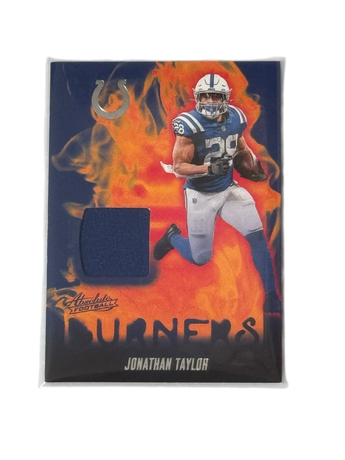 Jonathan Taylor NFL Colts Absolute Burners patch football card with memorabilia piece