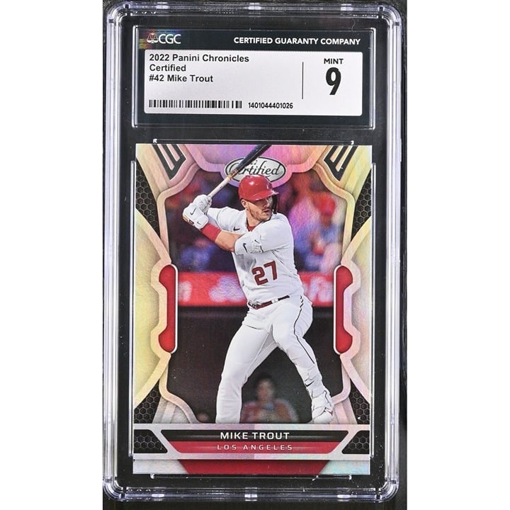 2022 Panini Chronicles Certified  - MLB Los Angeles Angels -Mike Trout #42 CGC 9