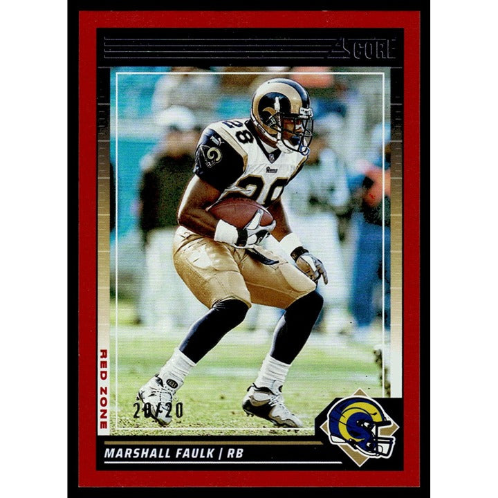 20/20 - 2024 Score NFL Football #294 Marshall Faulk Green St. Louis Rams - Mint!