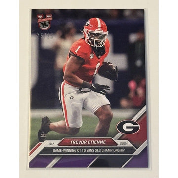 25/25* Trevor Etienne 2024 Bowman U NOW UGA Dogs SEC championship Card 54 READY!