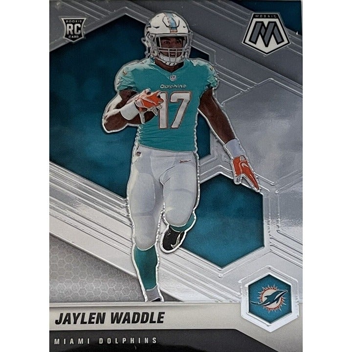 2021 Panini Mosaic JAYLEN WADDLE RC Card #308-NFL Miami Dolphins Football Rookie