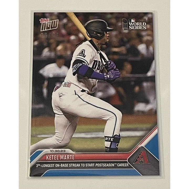 2023 ToppsNOW 16/49 Ketel Marte On Base Streak World Series Game 3 - MLB D’Backs