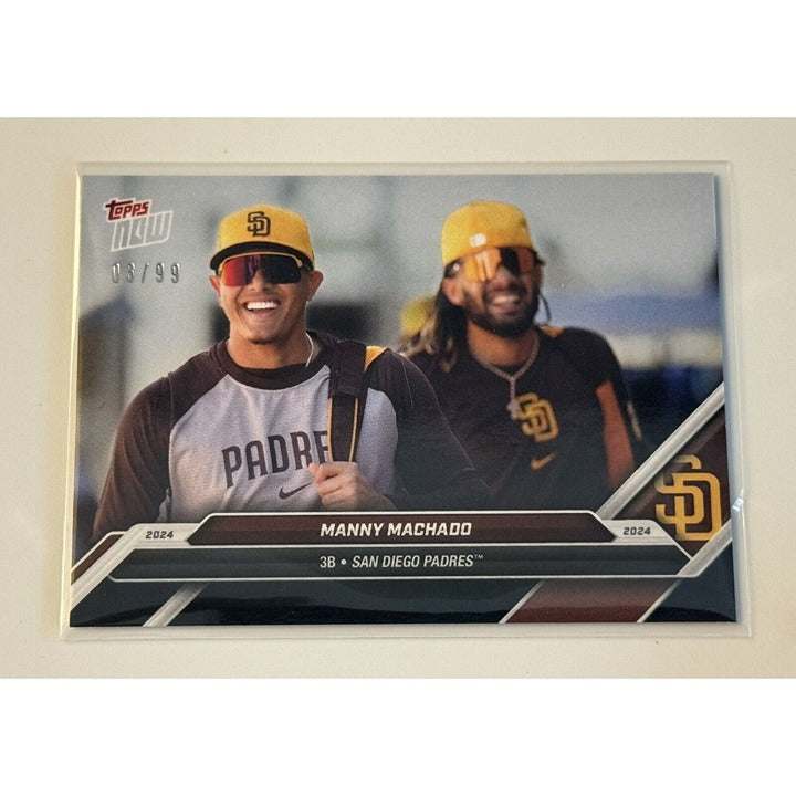 2024 San Diego Padres Manny Machado Topps Now numbered baseball card