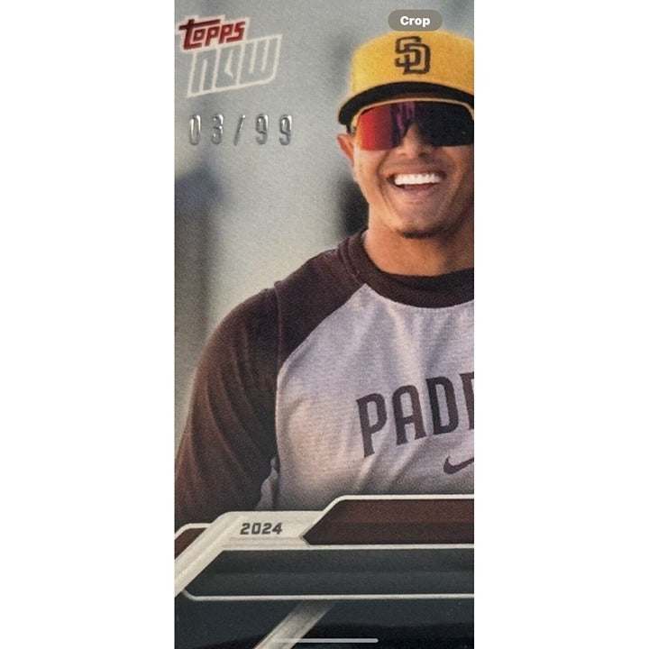 2024 San Diego Padres Manny Machado Topps Now numbered baseball card