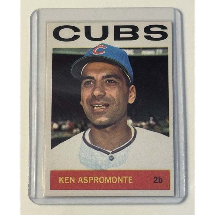 1964 Topps #252 Ken Aspromonte Chicago Cubs baseball card in protective sleeve