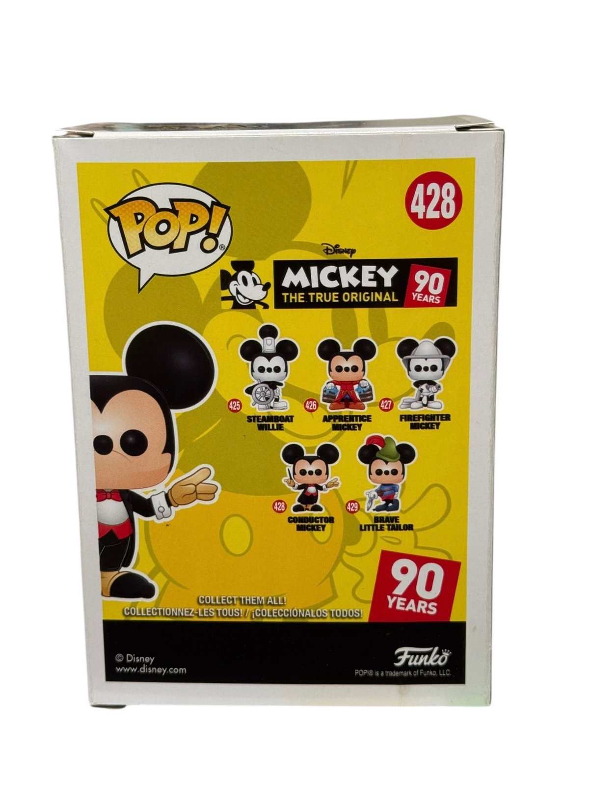 Conductor Mickey Funko Pop 428 Disney 90 Years Anniversary Edition collectible in box
