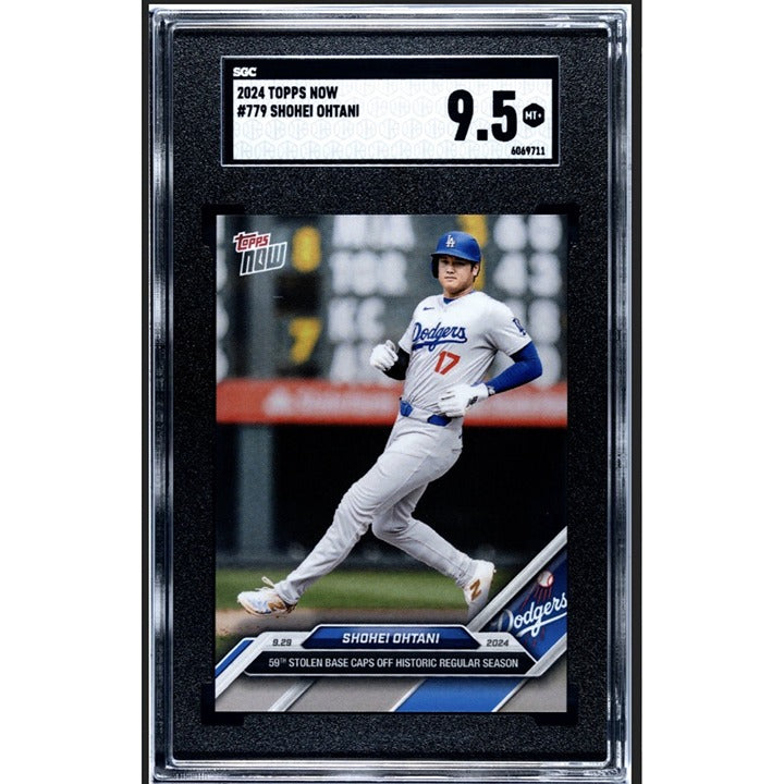 Shohei Ohtani 2024 Topps NOW #779 LA Dodgers 59th stolen base graded 9.5 collectible card