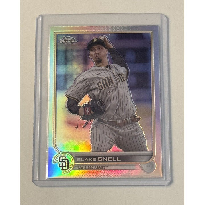 2022 Topps Chrome Blake Snell Refractor* Card #196 MLB San Diego Padres Baseball