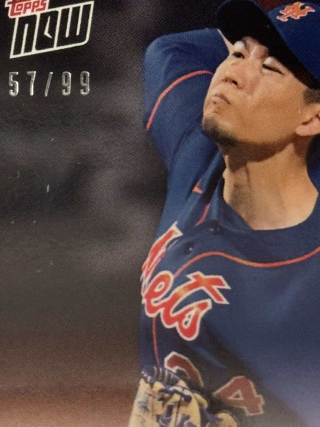 2023 Topps Now Kodai Senga 57/99 on-card autograph New York Mets rookie baseball card in protective case