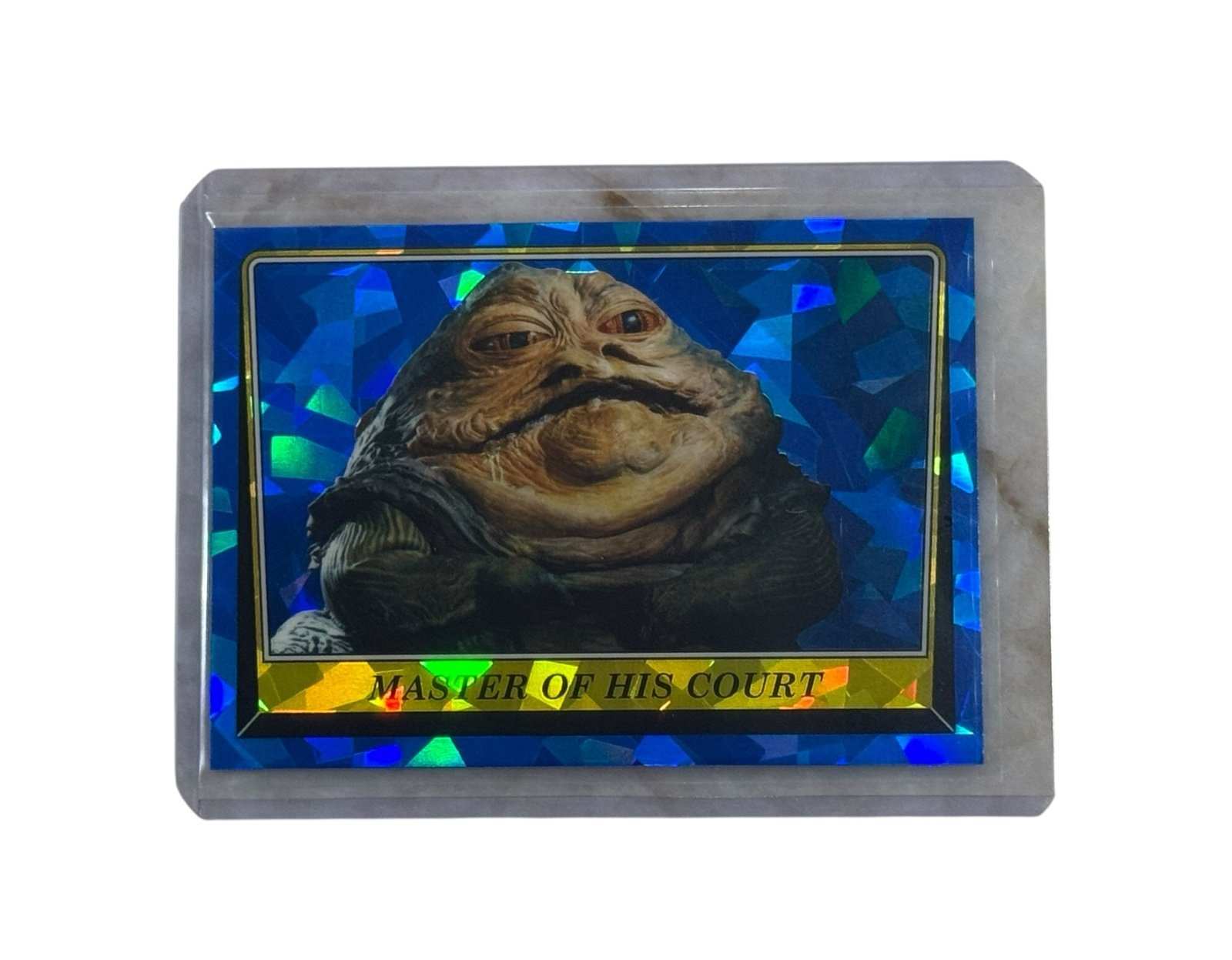 Master of His Court Jabba the Hutt blue cracked ice foil Star Wars card