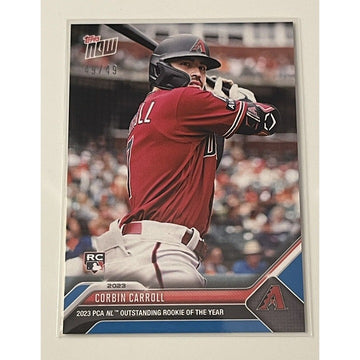 Corbin Carroll* RC 49/49 2023 Topps Now MLB Players Choice Awards PCA-6 D-BACKS*