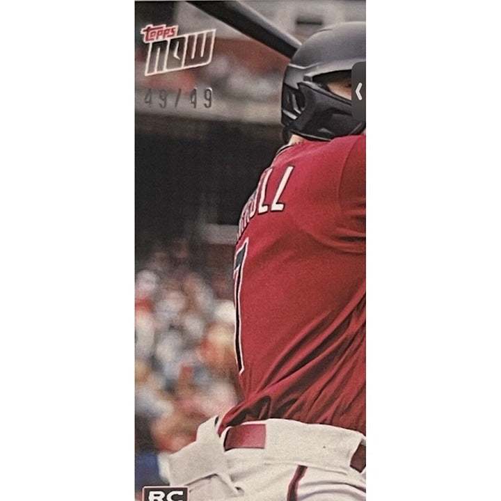 Corbin Carroll baseball trading card 2023 Topps Now Players Choice Awards limited 49 of 49 Arizona Diamondbacks rookie card