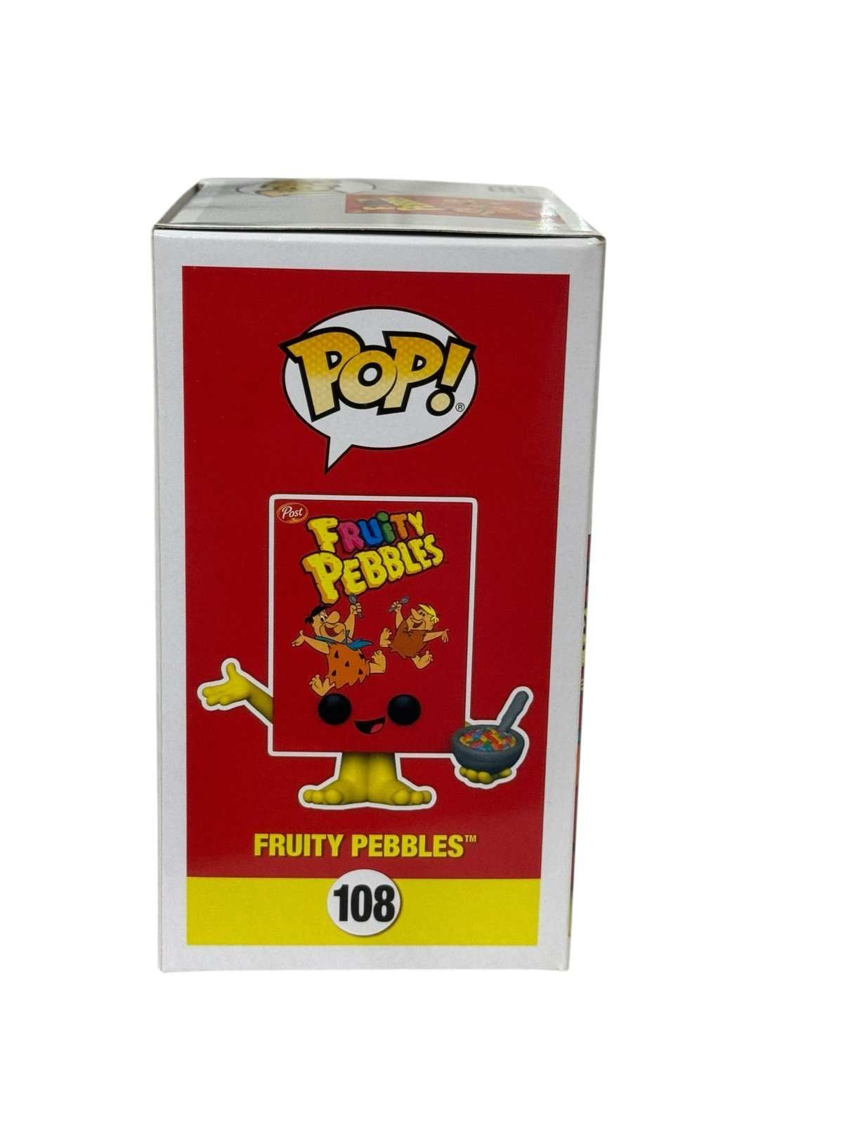 Fruity Pebbles Funko Pop vinyl figure inspired by Post cereal box design