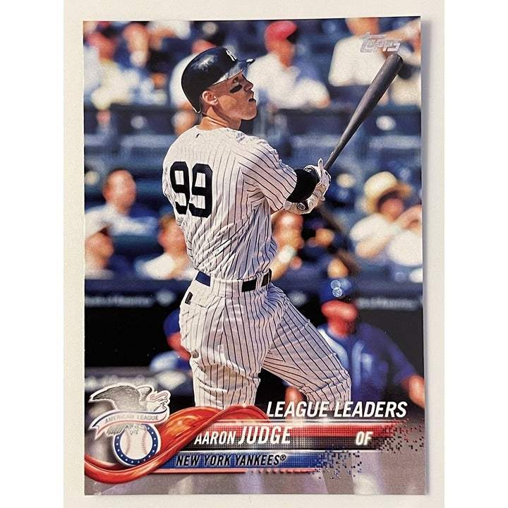 2018 Topps Series 1 Aaron Judge League Leaders New York Yankees baseball card