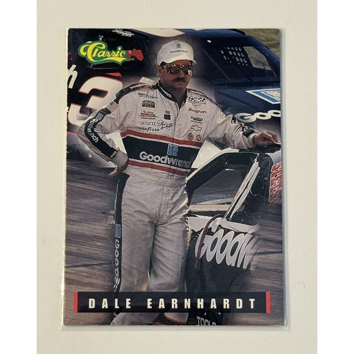 1995 Classic Finish Line Dale Earnhardt* 95 Silver Card 1 Goodwrench Winston Cup