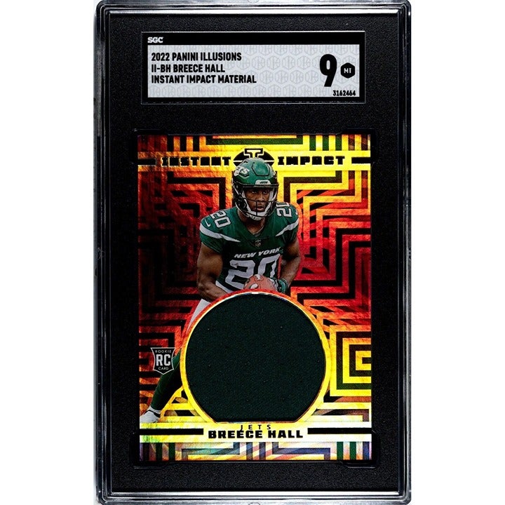 2022 Panini Illusions Breece Hall* Instant Impact RC Patch #II-BH NFL Jets SGC 9