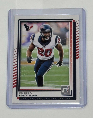 Ed Reed Mint 2025 Panini Donruss NFL Houston Texans football card #176 in protective case