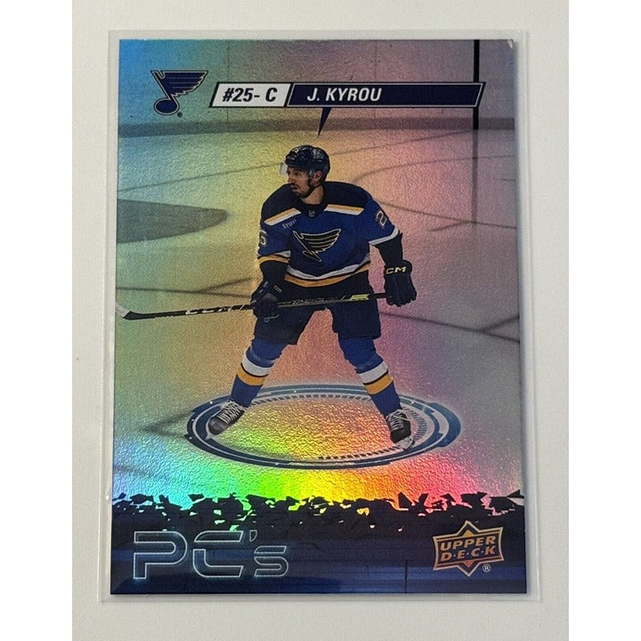 J. Kyrou 2023-24 Upper Deck Hockey Refractor PC’s Card #25-C NHL STL Blues