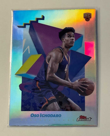 Oso Ighodaro RC 2024-25 Topps Finest Phoenix Suns rookie refractor basketball card