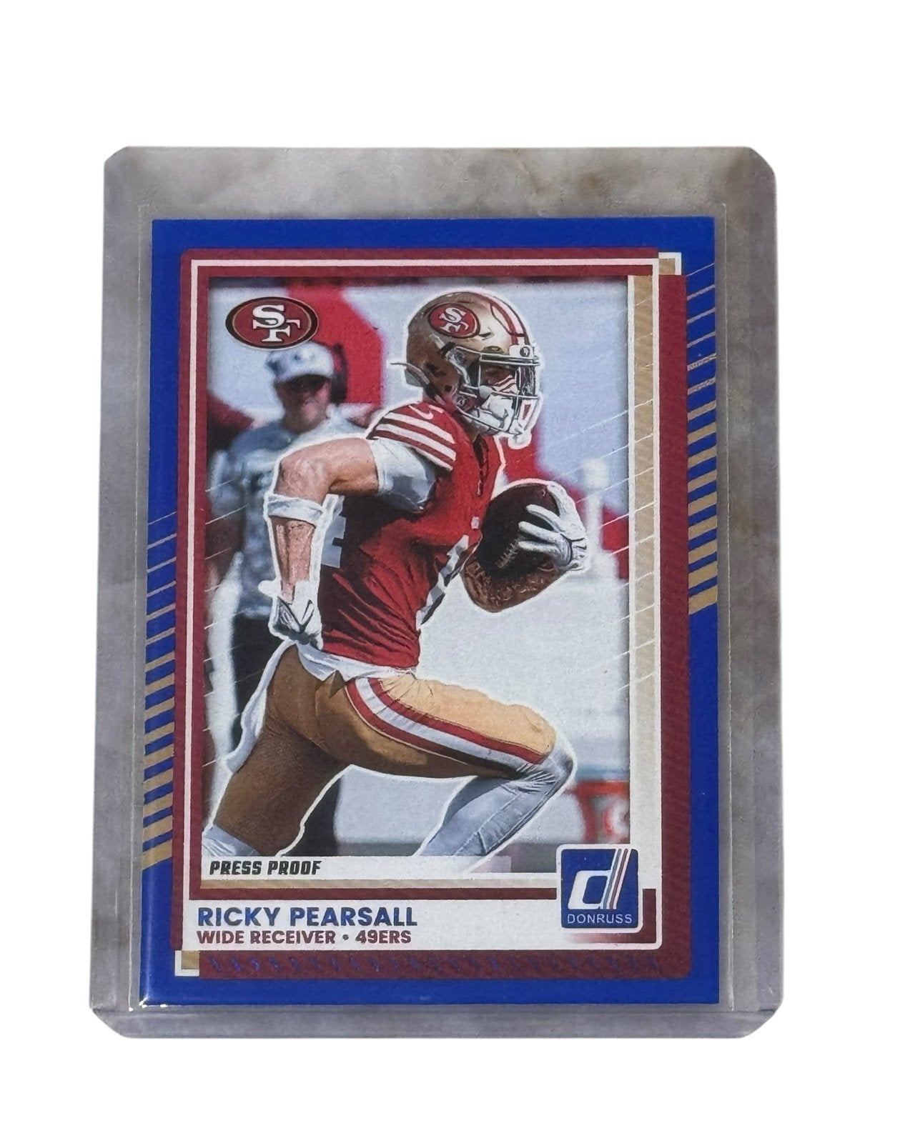 Ricky Pearsall RC 2024 Donruss Press Proof Blue rookie card in protective holder