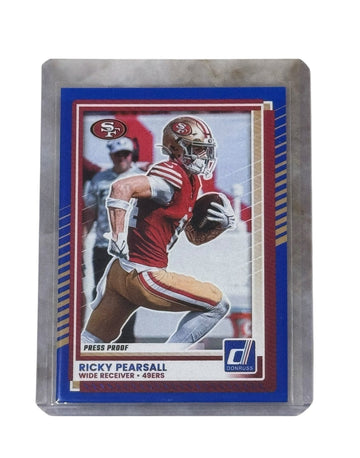 Ricky Pearsall RC 2024 Donruss Press Proof Blue rookie card in protective holder
