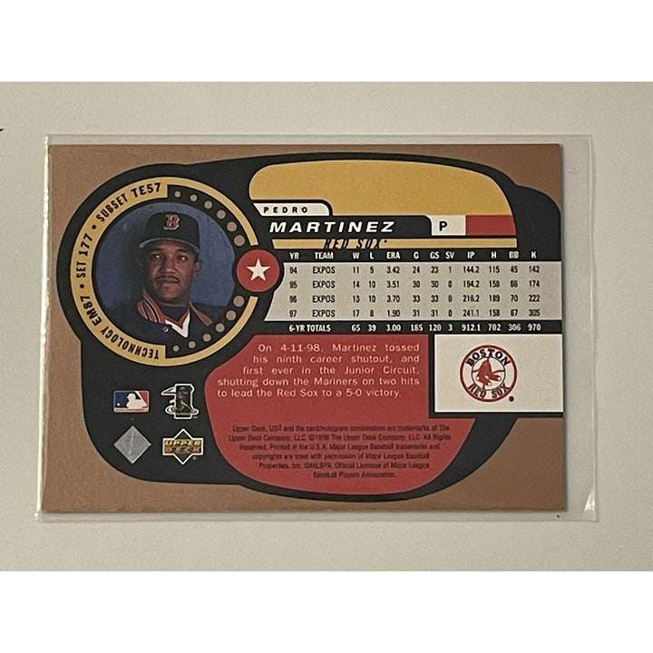 1998 Upper Deck Pedro Martinez baseball card Boston Red Sox MLB collectible