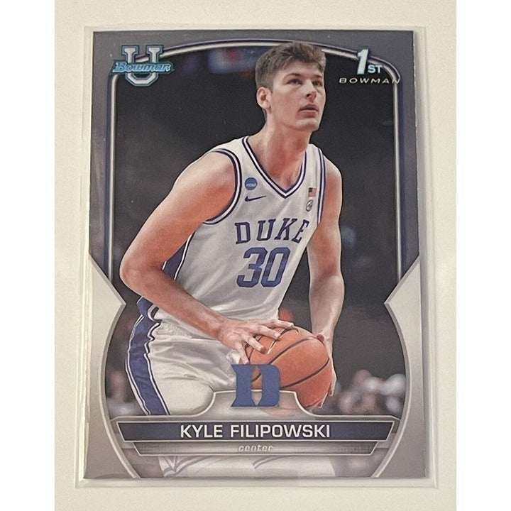 2022-23 Bowman University Chrome Kyle Filipowski 1st Bowman #47 Duke Blue Devils