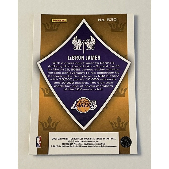 Lebron James 2021-22 Chronicles Rookies and Stars Crusade basketball card LA Lakers
