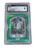 Iconic R2-D2 2022 Topps Star Wars Finest Green Refractor #78 CGC 9 Mint collectible card