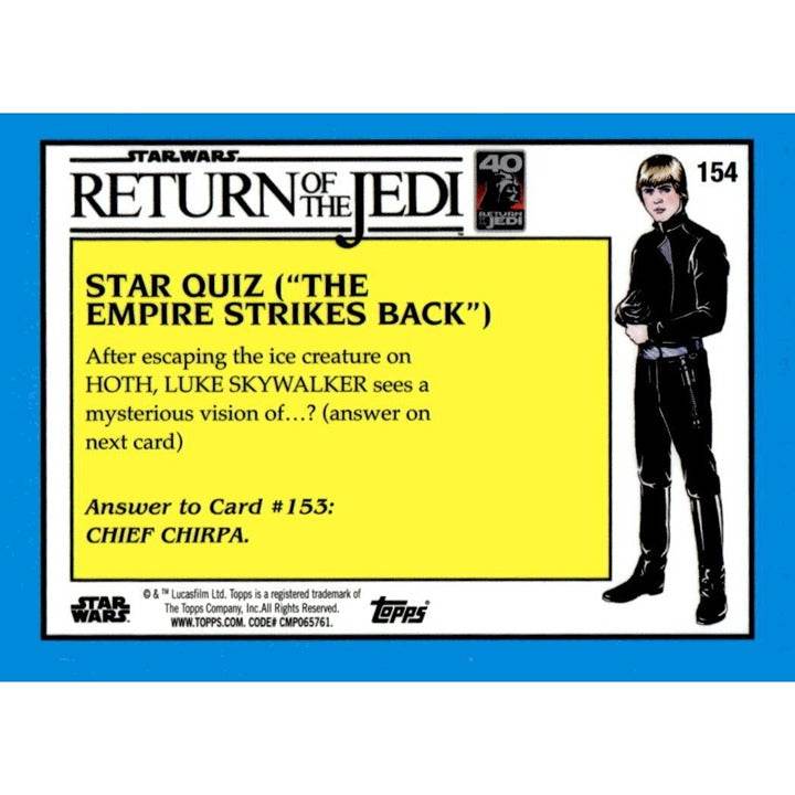ROTJ Chrome 2023 ROTJ Blue Chrome Sapphire - Luke Skywalker Surrenders 63 - Star Wars Series