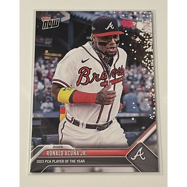 Ronald Acuna JR 2023 Topps NOW PCA Player of the Year MLB Braves card