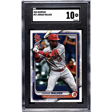 2024 Bowman Jordan Walker RC MLB St. Louis Cardinals Baseball Rookie #29 SGC 10*