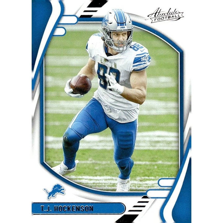 2021 Panini Absolute NFL Football Card #10 T.J. Hockenson Green - Detroit Lions*
